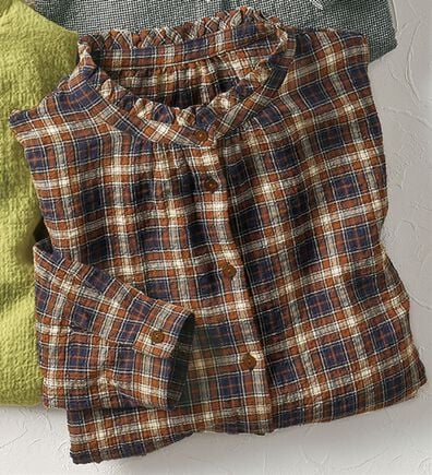 BELLUNA（ベルーナ）の「柔らかコットン衿フリルシャツ（ブラウス）」