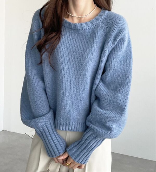 GeeRA（ジーラ）の「ボリュームスリーブショートニット（ニット・セーター）」｜詳細画像