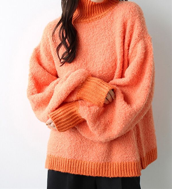 配色ブークレニットプルオーバー - ベルーナ【公式】