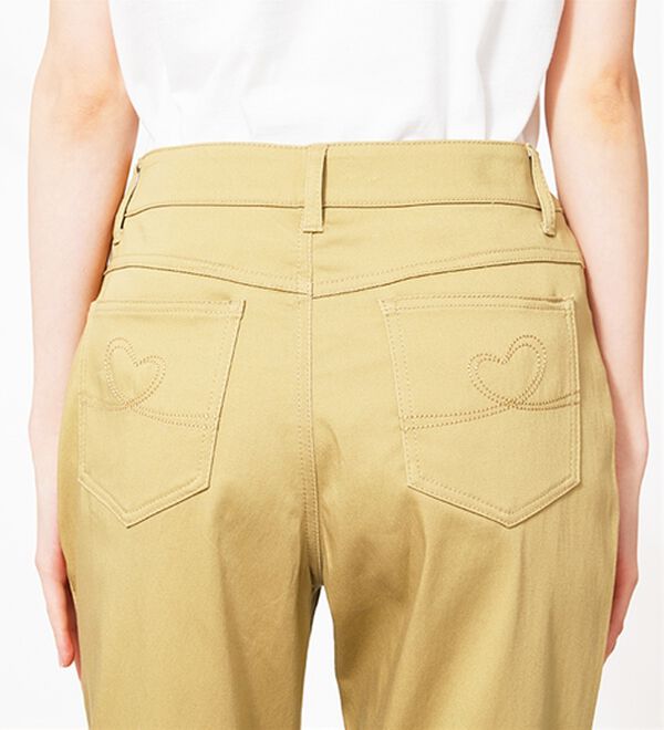 BELLUNA（ベルーナ）の「ヒンヤリ&times;サラリ速乾！綿サテンストレッチ裾リボンクロップドパンツ（クロップドパンツ）」｜詳細画像