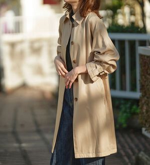 RANAN（ラナン）の「花粉対策！ステンカラーコート（ロングコート）」｜詳細画像