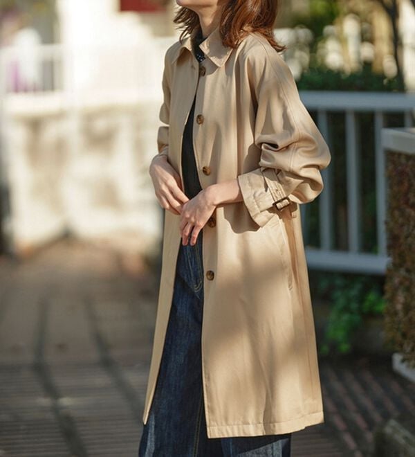 RANAN（ラナン）の「花粉対策！ステンカラーコート（ロングコート）」｜詳細画像