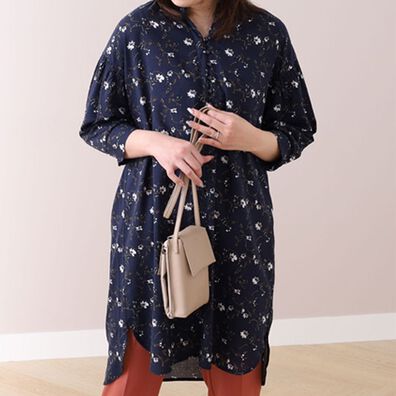 BELLUNA（ベルーナ）の「綿レーヨンスラブ素材プリントワンピース（プリントワンピース）」