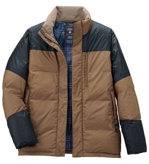 「＜コムルヴァン・オム＞洗えるフレンチダウン切替ジャケット（メンズダウンジャケット）」｜キャメル切替