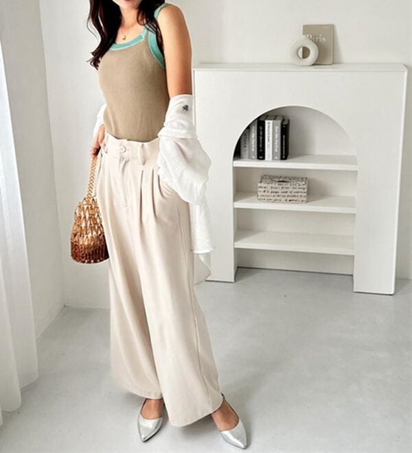 GeeRA（ジーラ）の「２ＷＡＹ配色ニットタンクトップ（ニット・セーター）」｜詳細画像