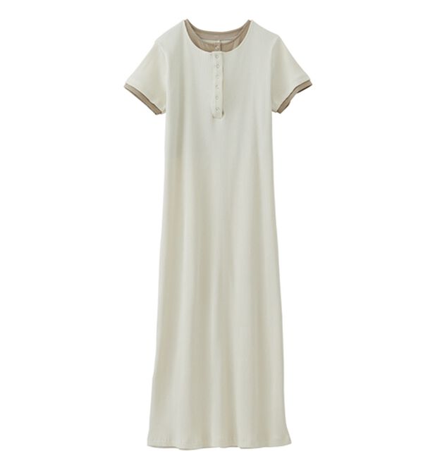 RANAN（ラナン）の「レイヤードヘンリーネックリブワンピース（カットソーワンピース）」｜詳細画像