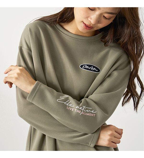 BELLUNA（ベルーナ）の「＜ＥＬＬＥ　Ａｃｔｉｖｅ＞バックリボンロゴチュニック（チュニック）」｜詳細画像