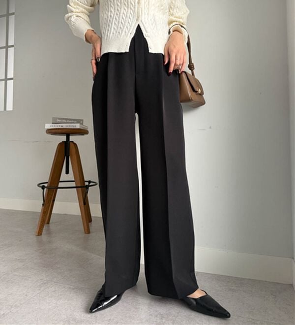 RANAN（ラナン）の「【選べる２丈】機能付！美脚シルエットセンタープレスワイドパンツ（フルレングスパンツ）」｜詳細画像