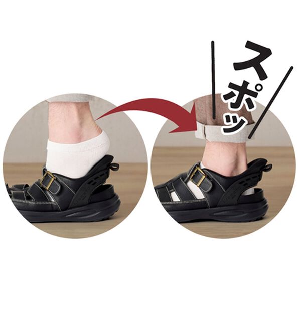 「＜リベルトエドウイン＞立ったまま履けるグルカサンダル（メンズサンダル）」｜詳細画像