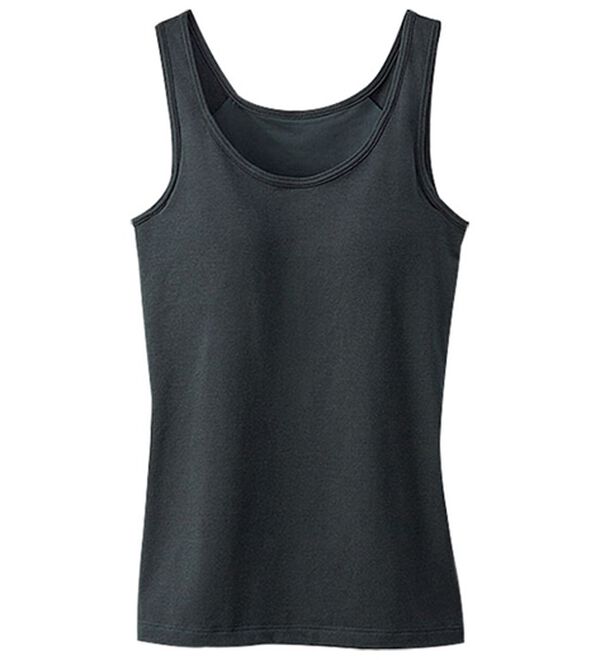 LAVIENNE（ラヴィエンヌ）の「４０代からの綿混快適カップ付タンクトップ（ブラトップ・カップ付きインナー）」｜詳細画像