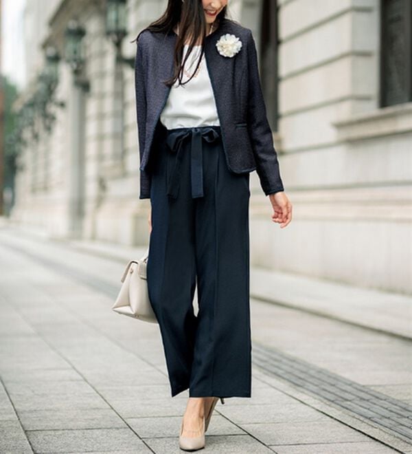 GeeRA（ジーラ）の「【4点セット】入学式も卒業式も！パンツが選べるセレモニーツイードジャケットスーツ（パンツスーツ）」｜詳細画像