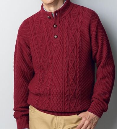 「＜キンロック　アンダーソン＞英国羊毛セーター　スタンド衿（メンズニット・セーター）」