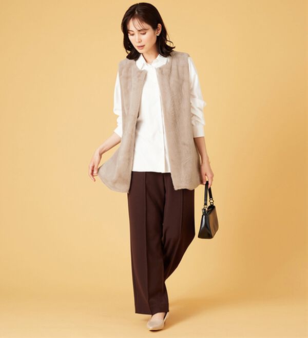 BELLUNA（ベルーナ）の「ホック付もこもこファーベスト（ベスト）」｜詳細画像