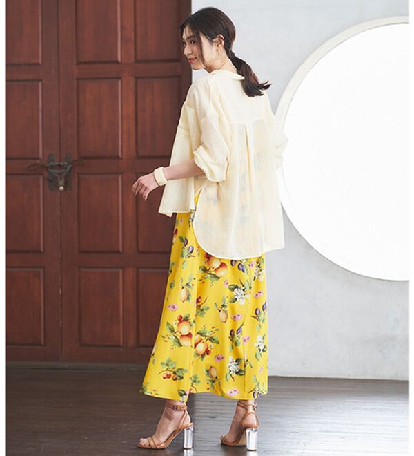 RANAN（ラナン）の「トロピカルプリントギャザーキャミワンピ（プリントワンピース）」｜詳細画像