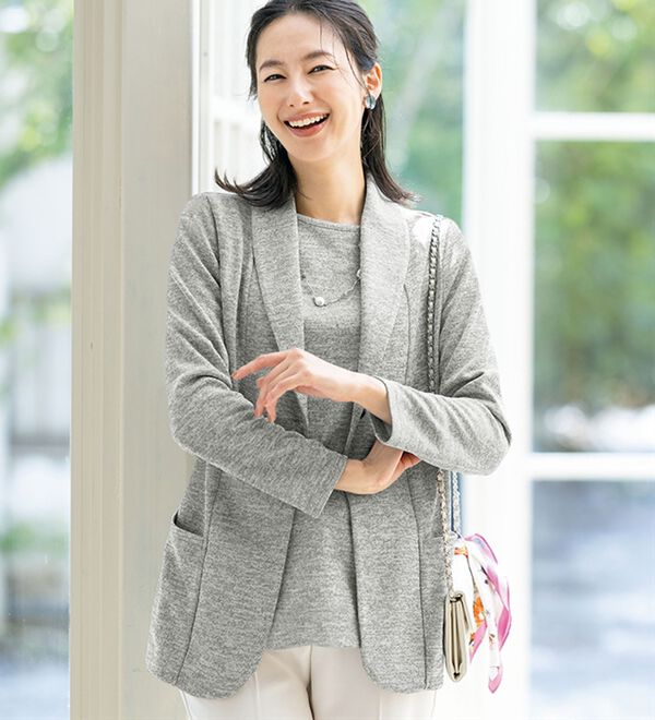 ルフラン（ルフラン）の「軽やかな着心地！メランジ調アンサンブル（アンサンブル）」｜詳細画像