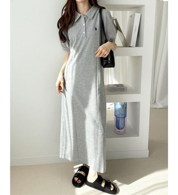 GeeRA（ジーラ）の「【Ｕ．Ｓ．ＰＯＬＯＡＳＳＮ】ポロ衿ワンピ―ス（その他ワンピース）」｜詳細画像