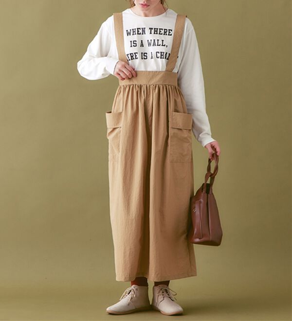 Viola e Viola（ヴィオラ エ ヴィオラ）の「【吸湿発熱】あったか綿１００％ロゴTシャツ（カットソー）」｜詳細画像