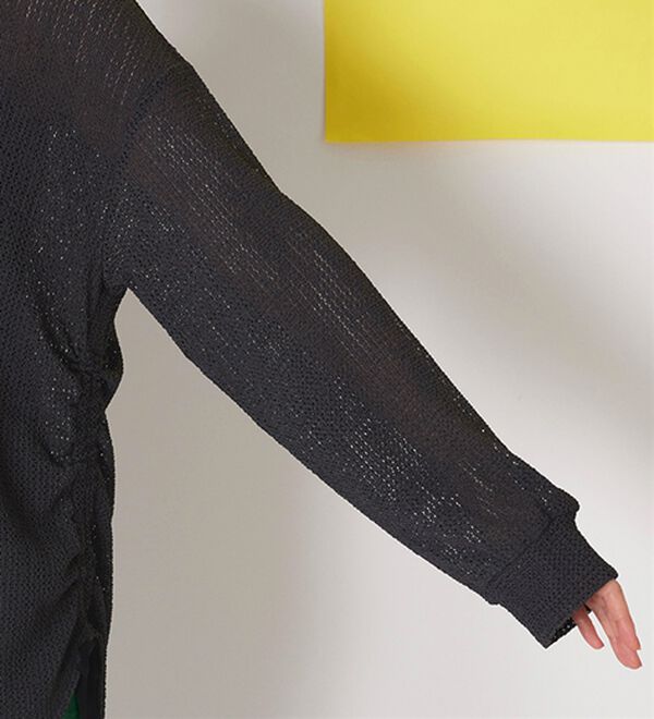 BELLUNA（ベルーナ）の「程よい透け感！メッシュ素材ドロスト使いチュニック（チュニック）」｜詳細画像