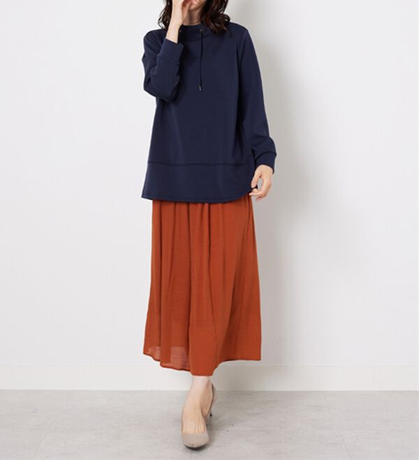 BELLUNA（ベルーナ）の「ワイドネック切替デザインプルオーバー（カットソー）」｜詳細画像