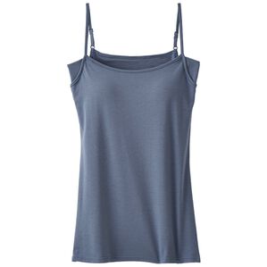 YU'NOW（ユナウ）の「ベーシック汗取りインナー　カップ付キャミソール（肌着・インナーウェア）」｜グレイッシュブルー