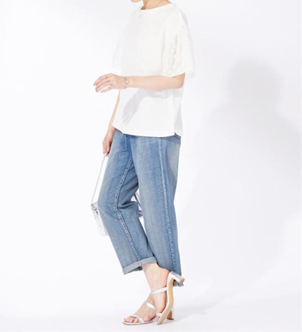 BELLUNA（ベルーナ）の「袖シアードット切替プルオーバー（カットソー）」｜詳細画像