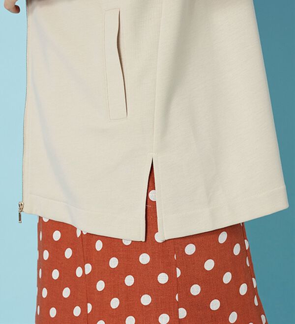 BELLUNA（ベルーナ）の「フードデザインとろみ素材ジップアップパーカー（パーカー）」｜詳細画像