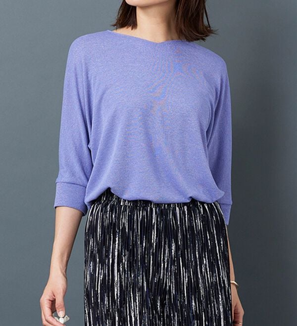 BELLUNA（ベルーナ）の「ラメ調ドルマンプルオーバー（カットソー）」｜詳細画像