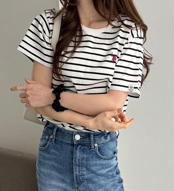 GeeRA（ジーラ）の「【ＵＳ．ＰＯＬＯ．ＡＳＳＮ】接触冷感ワンポイント刺繍Ｔシャツ（Tシャツ）」｜詳細画像