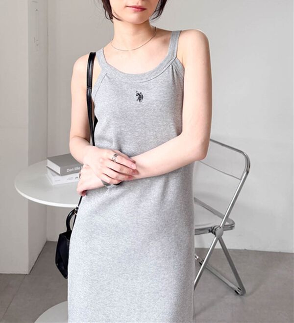 RANAN（ラナン）の「＜U.S.POLO ASSN.＞カップ付アメスリリブワンピース（カットソーワンピース）」｜詳細画像