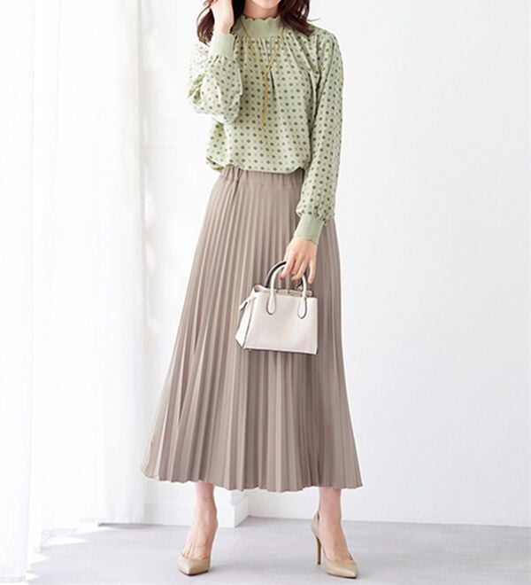 BELLUNA（ベルーナ）の「洗っても形が崩れにくい！プリーツスカート（ロングスカート）」｜詳細画像