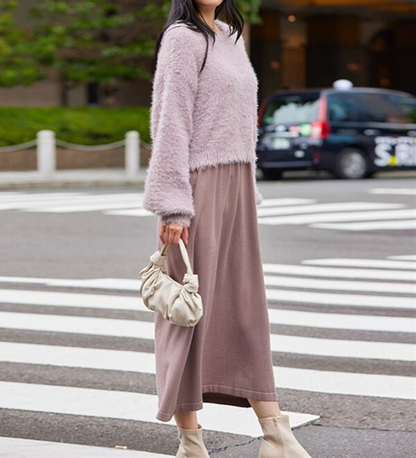 RANAN（ラナン）の「フェザーニットワンピースアンサンブル（ニットワンピース）」｜詳細画像