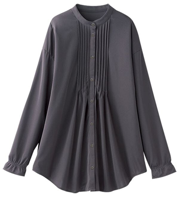 LAVIENNE（ラヴィエンヌ）の「家事にぴったりピンタックシャツ（シャツ）」｜詳細画像