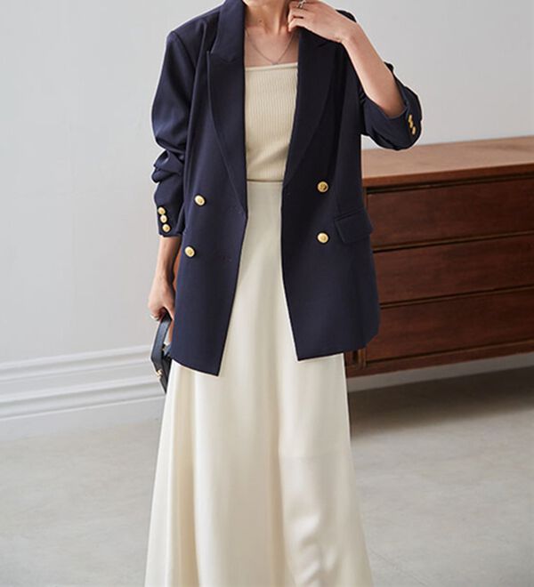 RANAN（ラナン）の「洗える！ゴールド調ボタンWテーラードジャケット（テーラードジャケット）」｜詳細画像