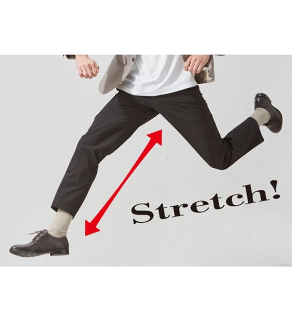 「ひやのびナイロンストレッチスラックス（メンズスラックス）」｜詳細画像