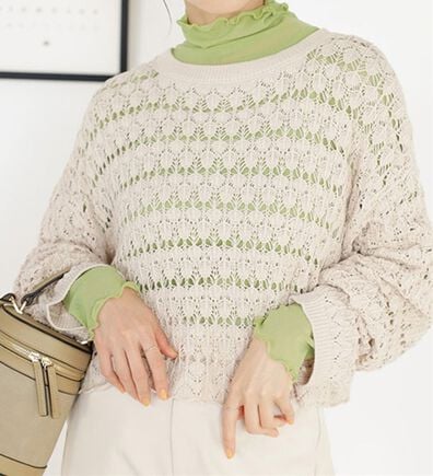 GeeRA（ジーラ）の「２ＷＡＹクロシェニットカーディガン（ニットカーディガン）」