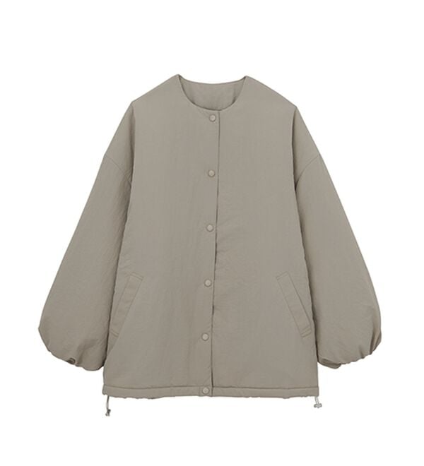 RANAN（ラナン）の「ノーカラーオーバーサイズ中わたブルゾン（ハーフコート）」｜詳細画像