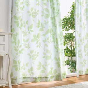 「おしゃれな柄の多機能レースカーテン（レースカーテン）」｜リーフ