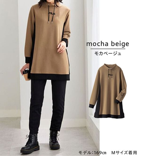 BELLUNA（ベルーナ）の「＜ＦＩＬＡ＞配色切替チュニックワンピース（チュニックワンピース）」｜詳細画像