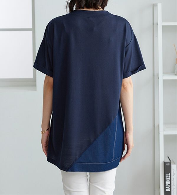 BELLUNA（ベルーナ）の「デニム切替デザインチュニック（チュニック）」｜詳細画像