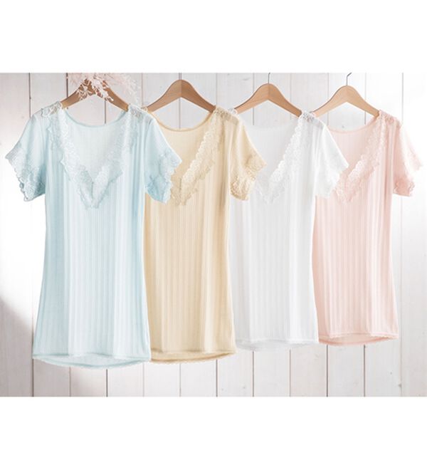 「【４色組】強撚綿１００％涼やか汗取りインナー（肌着・インナーウェア）」｜4色組