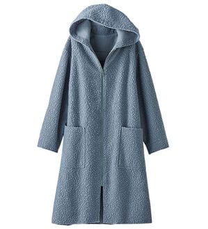 BELLUNA（ベルーナ）の「ブークレー素材フードコーディガン（アンサンブル）」｜サックス