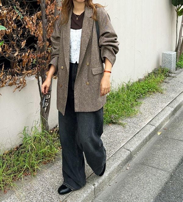 GeeRA（ジーラ）の「オーバーサイズダブルテーラードジャケット（テーラードジャケット）」｜詳細画像