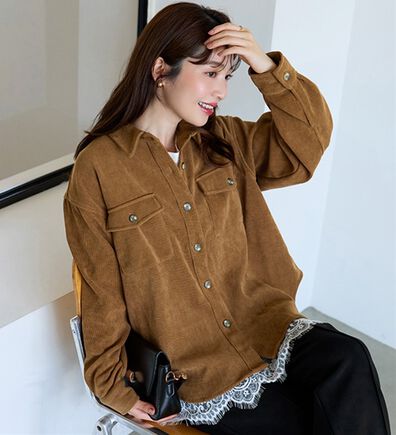 BELLUNA（ベルーナ）の「やわらかコーデュロイ素材シャツジャケット（その他ジャケット）」