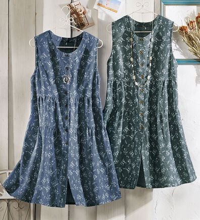 ルフラン（ルフラン）の「【２色組】いつも着ちゃう！デニム調チュニック（チュニック）」