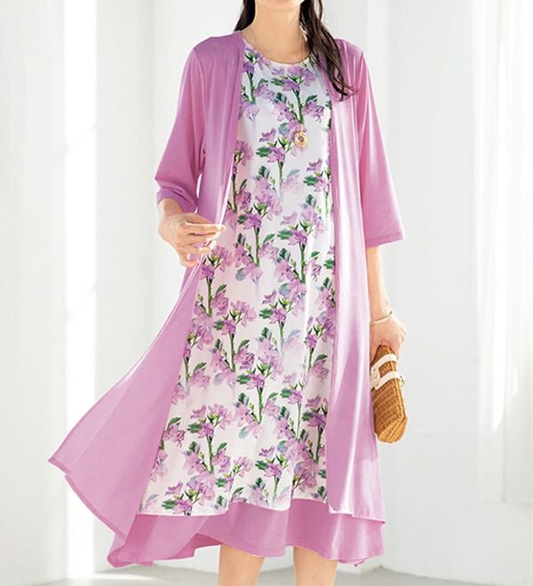 ルフラン（ルフラン）の「＜ｐｌａｎｔｉｃａ＞華やぐワンピアンサンブル（フォーマルワンピース）」｜詳細画像