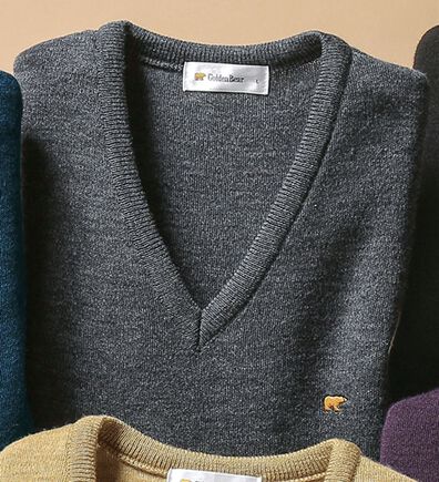 「＜ゴールデンベア＞国産上質ニットベスト（メンズベスト）」