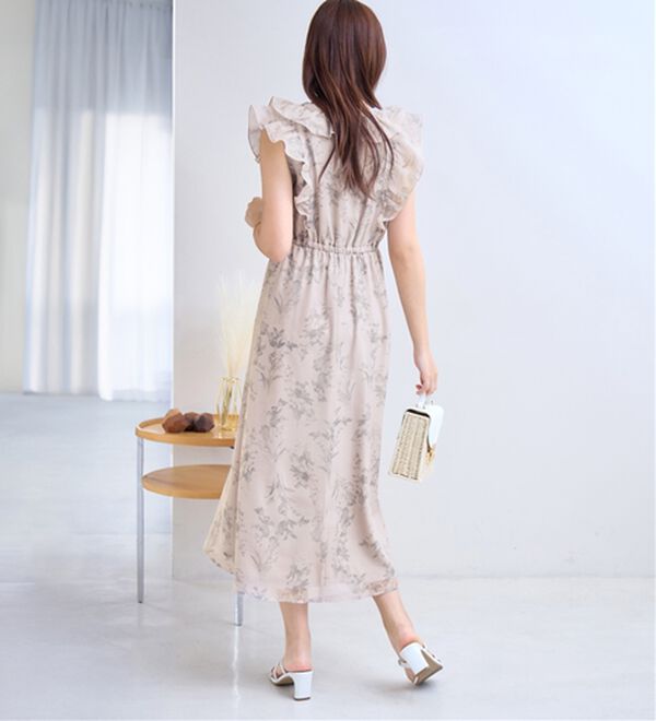 alotta（アロッタ）の「ニュアンス花柄ラッフルデザインワンピース（その他ワンピース）」｜詳細画像