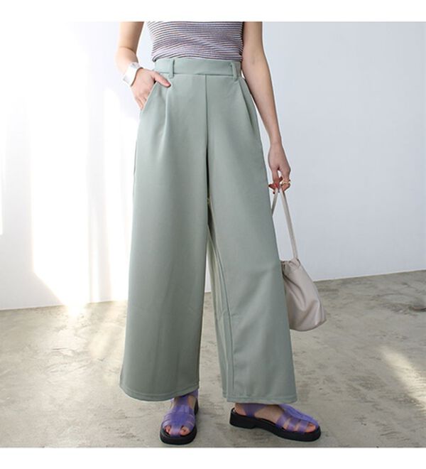 GeeRA（ジーラ）の「美脚ストレッチワイドパンツ（ワイドパンツ・ガウチョ）」｜詳細画像