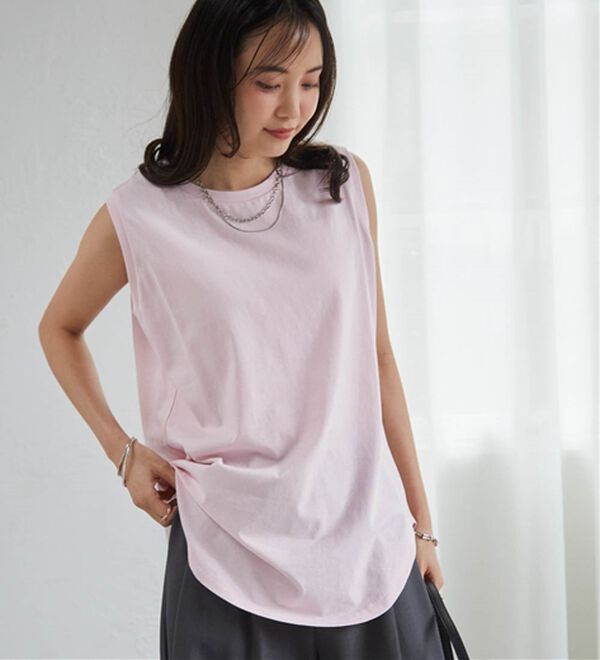 RANAN（ラナン）の「＜BC＞綿100％ひんやりタンクトップ（カットソー）」｜詳細画像