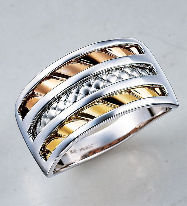 BELLUNA（ベルーナ）の「高見え！１８金プラチナ使いボリュームリング（リング）」｜詳細画像